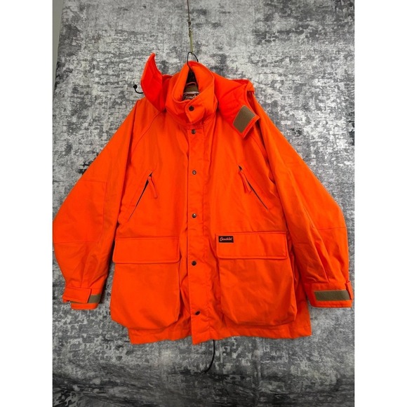 Vtg Gamehide Hunting Jacket Mens Large Blaze Orange Safety Coat Style 13G